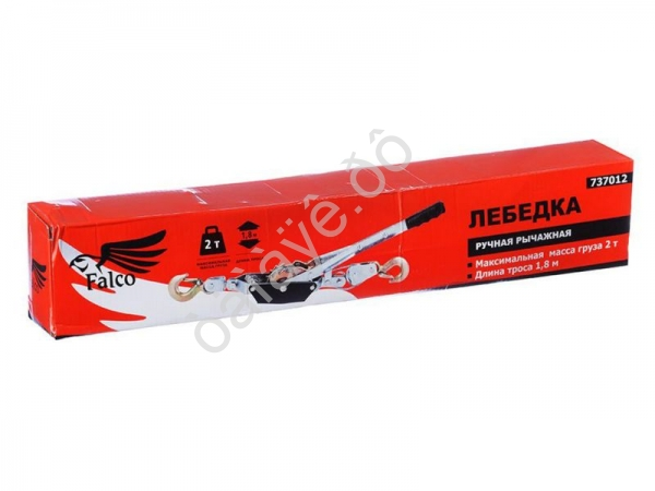Лебедка ручная рычажная 2т, длина троса 1,8м FALCO 1/10 Лебедка ручная рычажная 2т, длина троса 1,8м FALCO 1/10