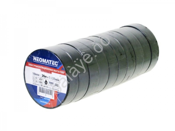 Изолента 19мм*20м "NEOMATEC" Черный матовый /10/200
