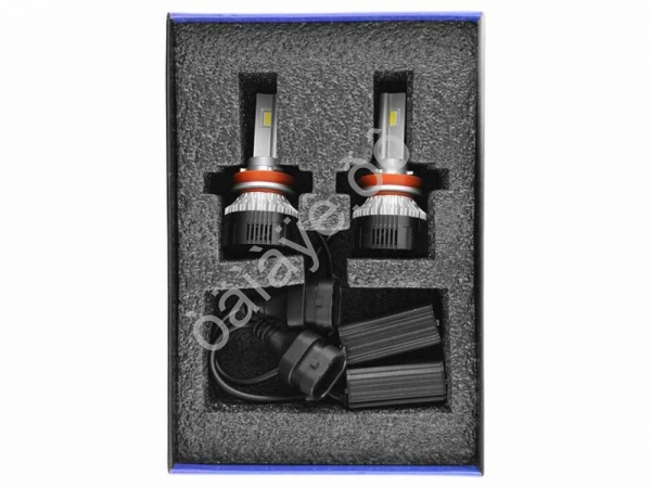 Светодиодные лампы MTF Light, серия MaxBeam, H11/9, 12V, 55W, 5000lm, 6000K, кулер, комплект.