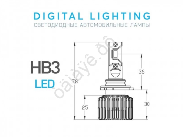 Светодиодные лампы MTF Light серии DIGITAL LIGHTING НB3, 12V, 55W, 4500lm, 3000-7000K, управление со