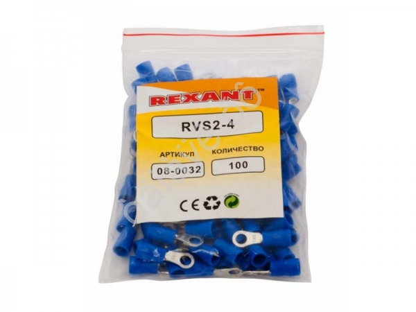 Клемма с изол. кольцо REXANT Ø4,3мм 1,5-2,5мм VR2-3 (100шт)