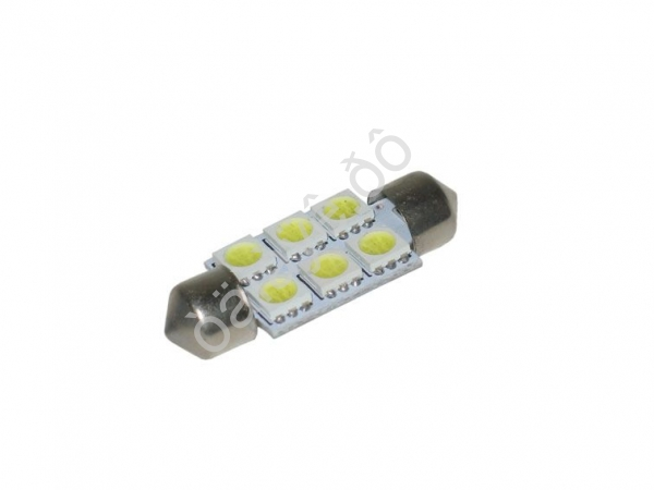 Светодиод Т11 - 6SMD  5050 белый 36мм (блистер, 2шт) 1/1000_