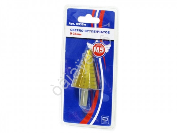 Сверло ступенчатое 9,0 - 36,0мм М5 /1/100_