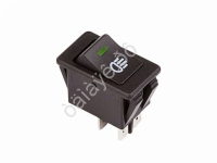 Переключатель 12V 35А (4с) ON-OFF  с зеленой LED подсветкой  (ASW-17D)  REXANT