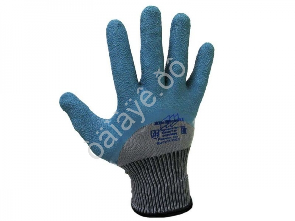 Перчатки прорезиненные с текстурой (серо-зеленые) /12 Перчатки прорезиненные с текстурой (серо-зеленые) /12