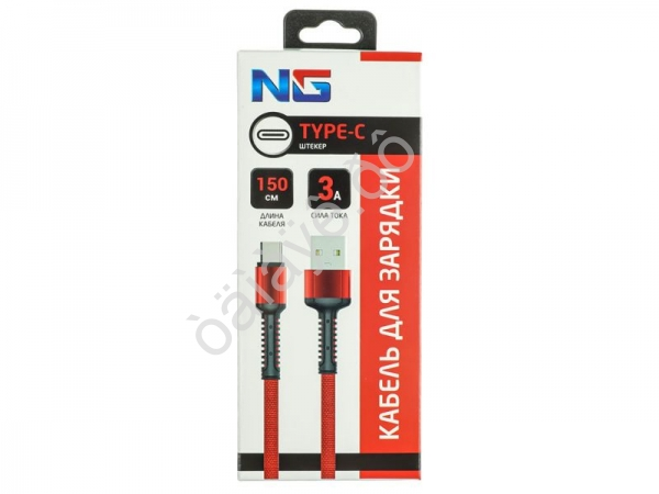 Дата-кабель универ. USB--Type-C, ткан. оплетка, 1.5м, 3А, QC 3.0, NG
