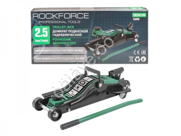 Домкрат подкатной гидравлический 2.5т RockFORCE Домкрат подкатной гидравлический 2.5т RockFORCE