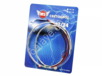 Лента  18 SMD 5050 30см красная (белая осн.), (блистер, 2шт) М5  1/300_