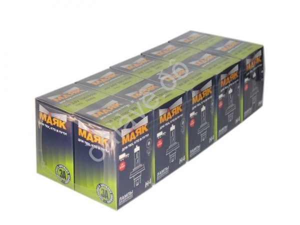 Лампа МАЯК H4 24V100/90W P45t   (мин.уп.10шт) 10/100/400