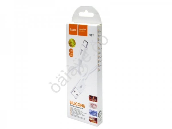 Дата-кабель MicroUSB 1м, 2,4А, белый X87 (36шт в уп) Hoco Дата-кабель MicroUSB 1м, 2,4А, белый X87 (36шт в уп) Hoco