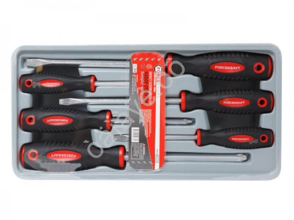 Набор отверток магнитных "Profi" S2, 6пр.(PH:1x75, 2x100, 3x150мм; SL 5.5х100, 6.5х150, 8х175мм)в ло FORCEKRAFT Набор отверток магнитных "Profi" S2, 6пр.(PH:1x75, 2x100, 3x150мм; SL 5.5х100, 6.5х150, 8х175мм)в ло FORCEKRAFT