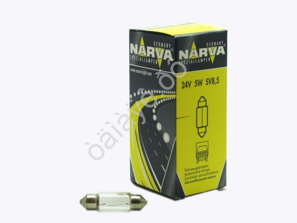 Лампа Narva C5W 24V-5W (SV8,5)/10/200