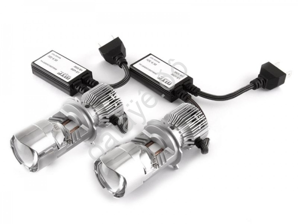 Светодиодные линзы MTF LIGHT серии MiniLENS EXPERT H4/H19, 12/24V, 40/50W, 5500K, 5000LM, к-т 2шт.