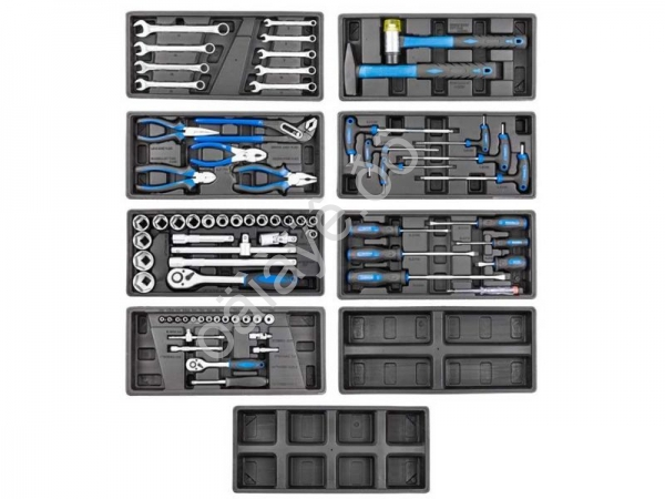 Тележка инструментальная 7-полочная с набором инструментов 71пр.Scheppach (Sch-TW1100)