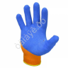 Перчатки нейлоновые  с нитриловым обливом (сине-оранжевые) /10/480