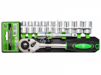 Набор головок шестигранных 1/2" с трещоткой и удлинителем 12пр Набор головок шестигранных 1/2" с трещоткой и удлинителем 12пр