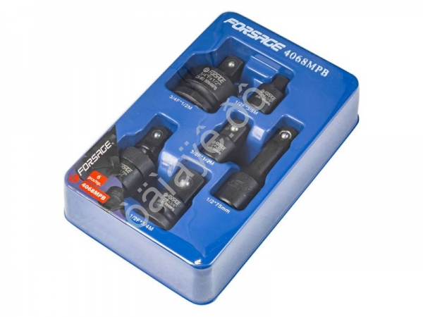 Набор адаптеров ударных 6пр(3/8"(F)x1/2"(M),1/2"(F)x3/8"(M),1/2"(F)x3/4"(M),3/4"(F)x1/2"(M),удлините Forsage Набор адаптеров ударных 6пр(3/8"(F)x1/2"(M),1/2"(F)x3/8"(M),1/2"(F)x3/4"(M),3/4"(F)x1/2"(M),удлините Forsage