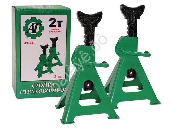 Стойка страховочная "АТ" 2т (h=275-420мм, с гребенкой) 2шт АТ-246 /1/6