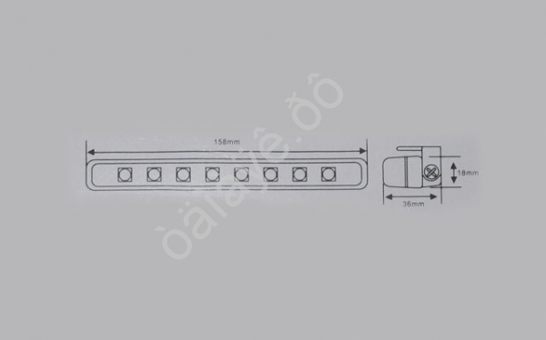 Огни ходовые DRL, 8 LED 1/100_