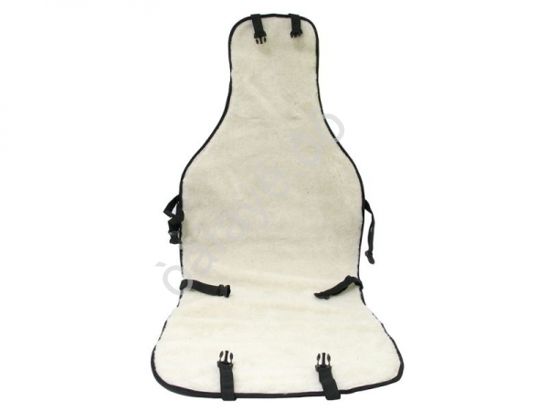 Накидка на сиденье меховая искусственная, белый цвет Накидка на сиденье меховая искусственная, белый цвет