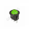 Переключатель круглый 12V 20А (3с) ON-OFF зеленый с подсветкой (RWB-214) REXANT