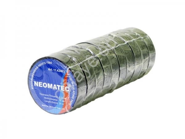Изолента 19мм*25м "NEOMATEC" черный /10/200