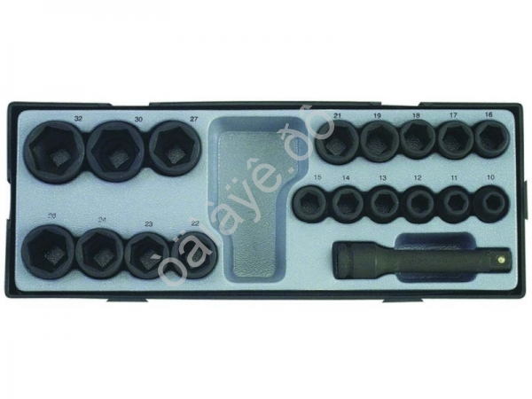 F4193 Набор торц.головок ударных 1/2" 6гран. 10-32мм 19предм. /1/6