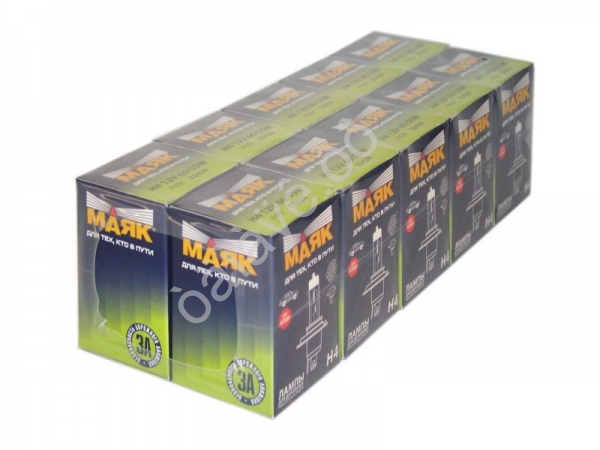 Лампа МАЯК H4 12V60/55W P43t    (мин.уп.10шт) 10/400