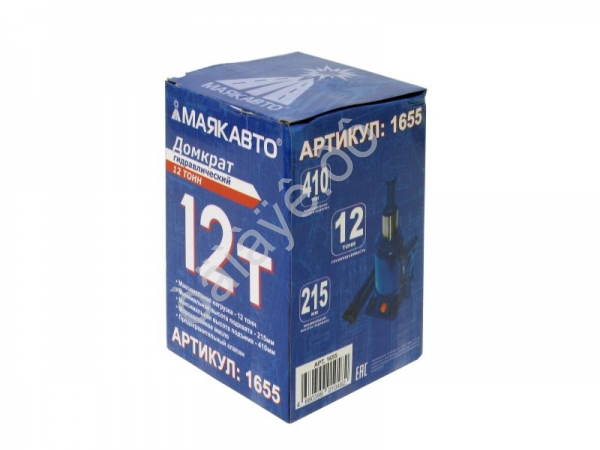 Домкрат гидравлический  12т h=215-410мм МАЯКАВТО™/1/4_