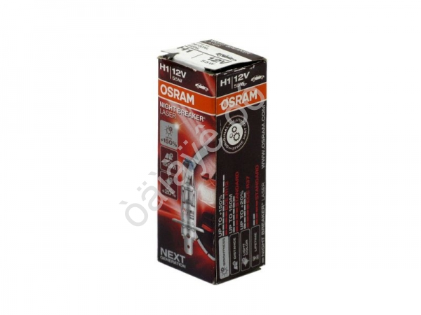 Лампа Osram H1 12V55W+150%  P14.5s NIGHT BREAKER LASER