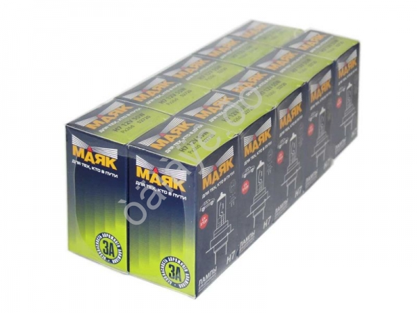 Лампа МАЯК Н7 12V 55 Px26d    (мин.уп.10шт) /10/100