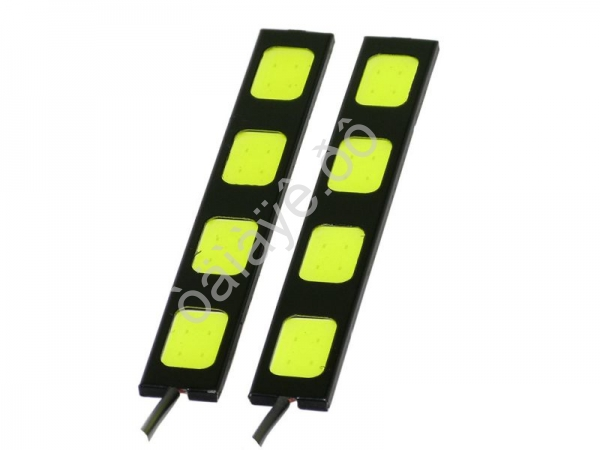 Огни ходовые DRL-13см,12V 2,6Вт COB, 2х4 диода  1/100_