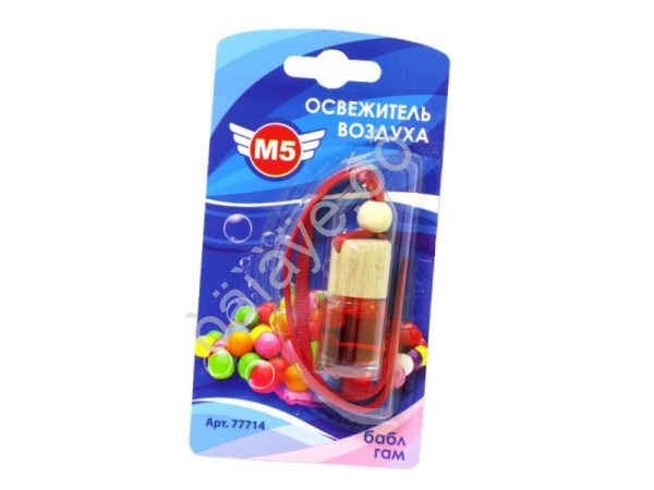 Освежитель воздуха "M5" - Бабл Гам дерев. бочонок 1/70