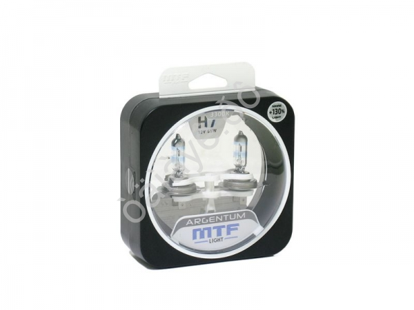 Набор ламп MTF H7 12V55W Argentum+130% 3300K (Корея)