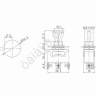 Тумблер 250V 15А (3c) ON-(ON) однополюсной (KN-112) REXANT