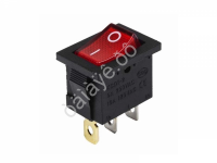 Переключатель 24V 15А (3с) ON-OFF красный с подсветкой  Mini  REXANT