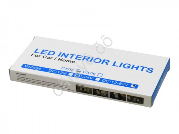Плафон подсветки салона, овал прозрачный (15*7,5см, DC 12-85V, 48LED) (1шт) CX05