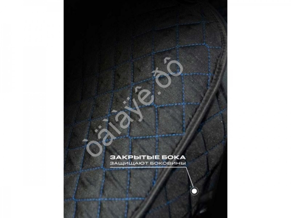 Чехлы на сиденья с закрытыми боками жаккард №2 цвет черный/синий