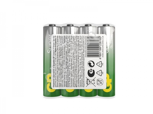 Батарейки GP G-TECH ALKALINE ААА R03 блистер /4/96 Батарейки GP G-TECH ALKALINE ААА R03 блистер /4/96