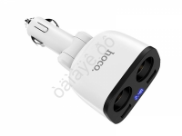 АЗУ в прикуриватель 2USB(2,4А) , HOCO, белый Z28