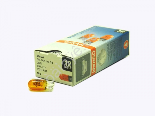 Лампа Osram W12-5W W2,1x9.5d янтарная 2827 /10/50 Лампа Osram W12-5W W2,1x9.5d янтарная 2827 /10/50