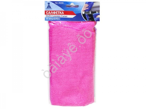 Салфетка Микрофибра 25*25 (1уп.-6шт) МАЯКАВТО™1/40_