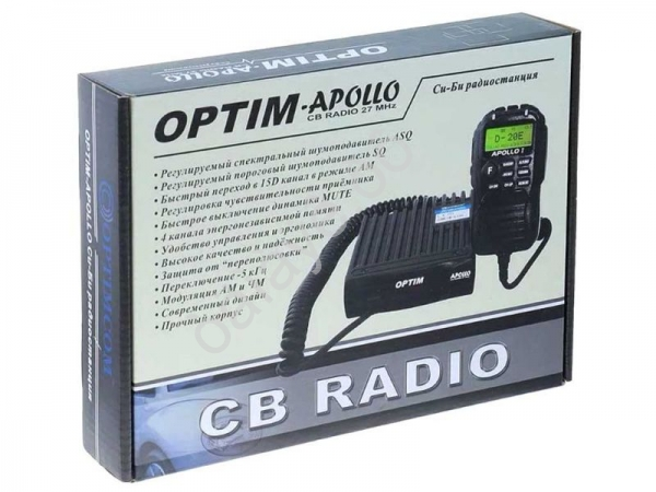 Рация OPTIM-APOLLO СВ р/с авто 4Вт, 40 каналов
