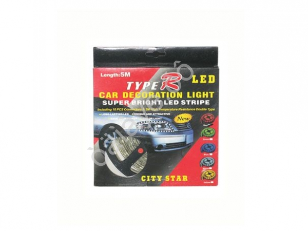 Лента 300 SMD 3528 5м 11W синяя (белая осн.) М5 1/100_