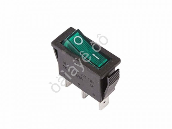 Переключатель 250V 15А (3с) ON-OFF зеленый с подсветкой (RWB-404, SC-791, IRS-101-1C) REXANT