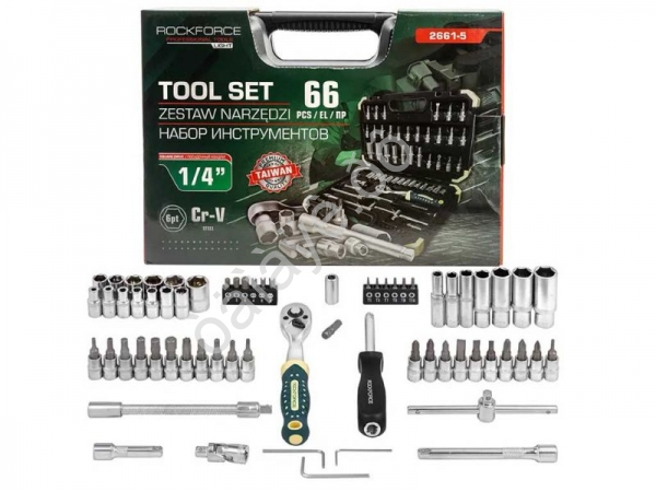 Набор инструментов 66пр. 1/4" (6гр.) RockFORCE LIGHT