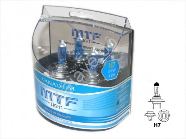 Набор ламп MTF H7 12V55W Vanadium 5000K (Корея) Набор ламп MTF H7 12V55W Vanadium 5000K (Корея)