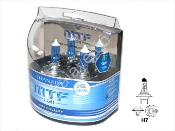 Набор ламп MTF H7 12V55W Titanium 4400K (Корея) 1/6