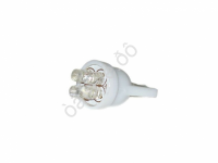 Светодиод 12V T10 4LED W2,1x9,5D WHITE "Маяк" /10