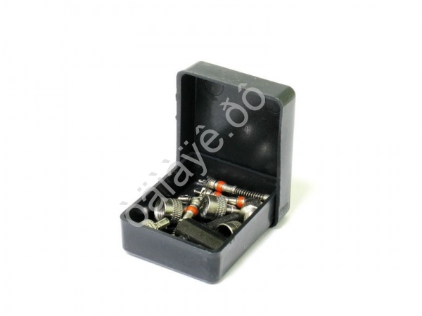 Набор автолюбителя №3 (5 колпачков метал., 5 золотников длинных, ключ) 1/500_